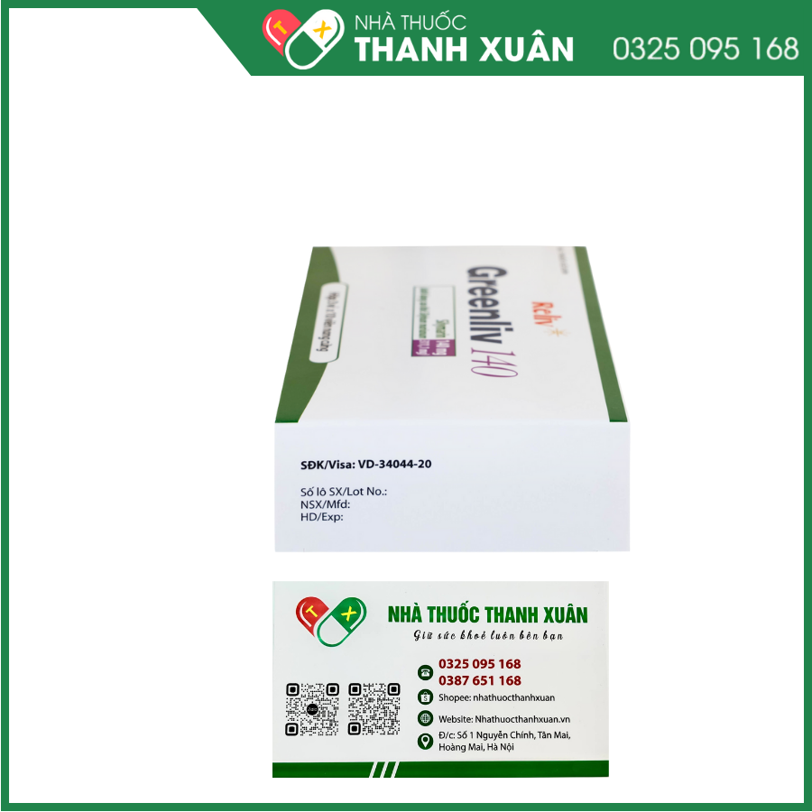 Greenliv 140 Reliv điều trị rối loạn tiêu hóa trong các bệnh về gan